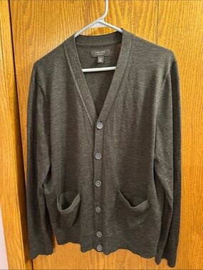 Nordstrom Men’s Charcoal Button-Up V-Neck Cardigan size medium.